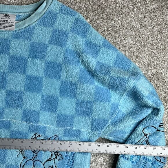 Disney Spirit Jersey Adult Small‎ Blue Pixar Sulley Lotso Fuzzy Fluffy Fleece - Picture 7 of 12